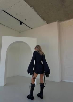 Платье длинные рукава клеш трапеция по фигуре прямая облегающая стяжки клеш прямое...