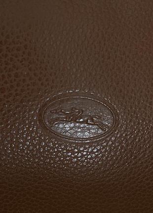 Шкіряна сумка-ковзанка бочонок бренд longchamp7 фото