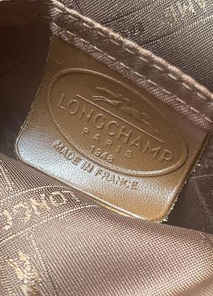 Кожаная сумка саквояж бочонок  бренд longchamp8 фото