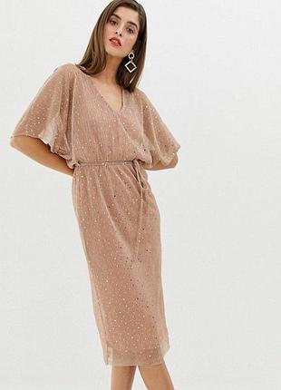 Золотиста прозора сукня туніка river island