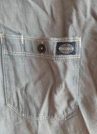 Мужская хлопковая рубашка, джинсовая, джинсовка, хлопок, коттон