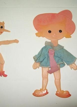 Игрушка кукла шарнирная буратино незнайка ссср