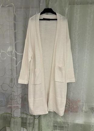 Кардиган жіночий довгий коттоновий в'язаний primark (46-48)