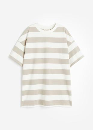 Нова плотна, щільна бавовняна футболка h&m оверсайз