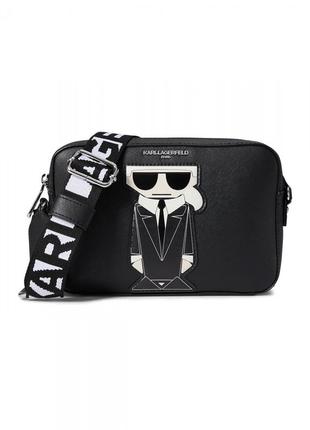 Сумка karl lagerfeld, karl lagerfeld paris maybelle flap crossbody, чорна сумка karl lagerfeld