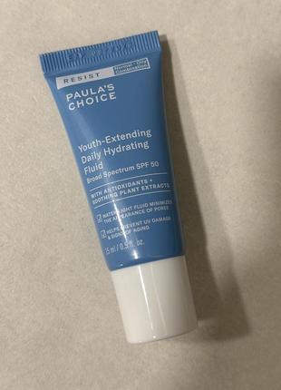 Paula's choice - увлажняющая эмульсия с spf50 - resist - youth-extending day hydrating fluid spf50 - 15ml