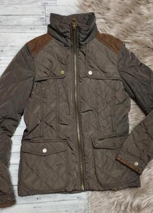 Куртка zara стьобана утеплена хакі