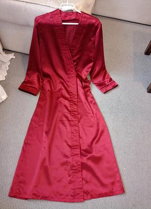 Халат шовковий атласний + сорочка нічна