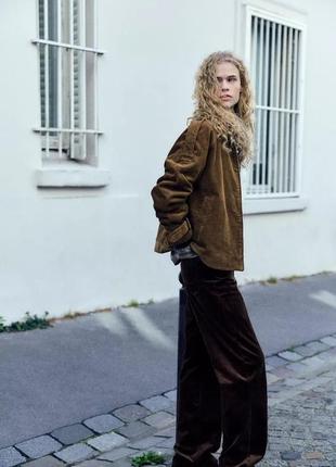 Вельветовая женская куртка с хлястиками zara new