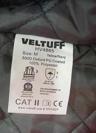 Спецодяг куртка сигнальна veltuff з капюшоном, жовта розмір  m-l8 фото