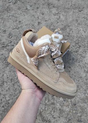 Топ ✅️ замшеві, жіночі кросівки на хутрі ugg lowmell sneaker, уггі