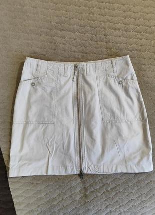 Юбка летняя мини с замочком по всей длине