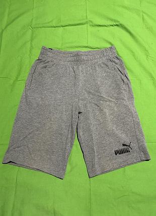 Бавовняні шорти puma grey medium сірі 2