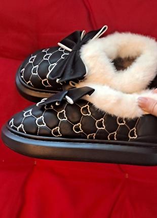 Автоледі жіночі з хутром, дутіки зимові з бантиком, дутики з ведмедиками, дутики,...