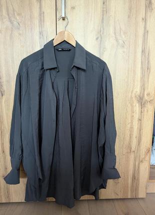 Серая рубашка zara