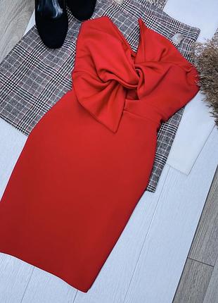 Новое красное платье s платье короткое короткое короткое платье бандажная с бантом вечернее платье