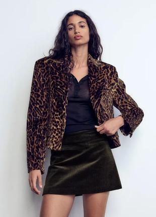 Мини юбка вельветовая хаки zara new