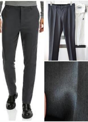 Чоловічі класичні брюки ♥️ oodji темно-сірі