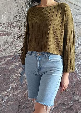 Оверсайз свитшот в рубчик zara