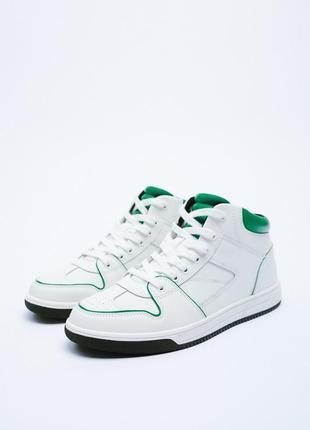 Кросівки з натуральної шкіри, хайтопи zara
