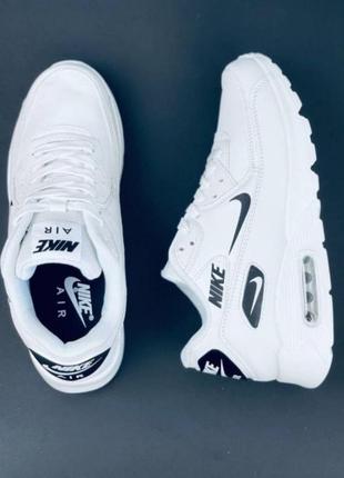 Мужские кроссовки nike air max 90 белые кожаные кроссовки nike air max 90 чоловічі кросівки nike air max 90