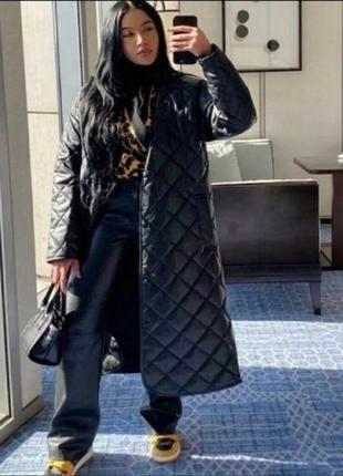 Пальто zara стьобане