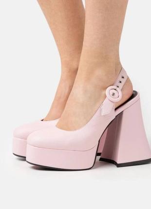 Туфли на каблуке платформе demonia y2k dollskill lamoda