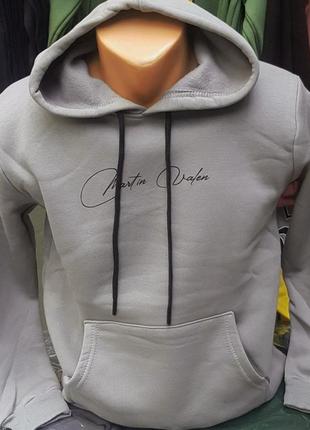 Худи теплый на флисе на рост от 128 до 152