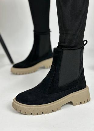Черевики челсі демісезонні натуральна замша