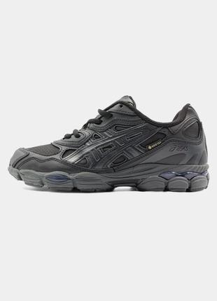 Водостойкие термо кроссовки asics gel-nyc gore-tex black