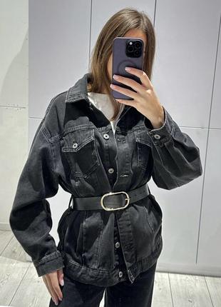 Джинсова куртка zara oversize