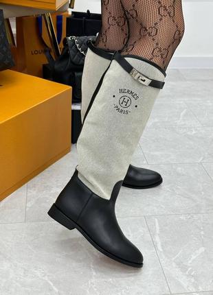 Сапоги в стиле hermes