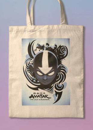Еко-сумка, шопер з принтом аніме аватар: легенда про аанг avatar: the last airbender