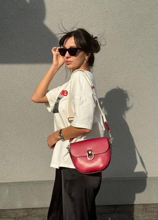 Сумка брендовая furla circe bandoliera кожа оригинал на подарок женщине/девушке