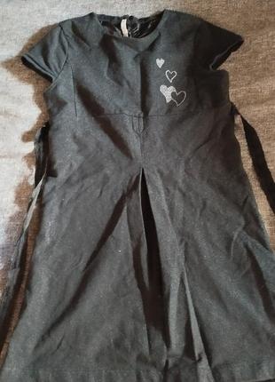 Детское платье с поясом на застежке xl