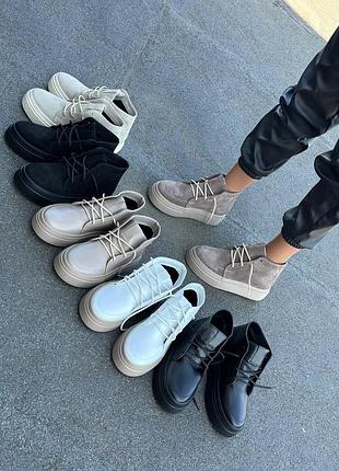 Жіночі черевики ботинки натуральна шкіра замша 36-41 кеди демі