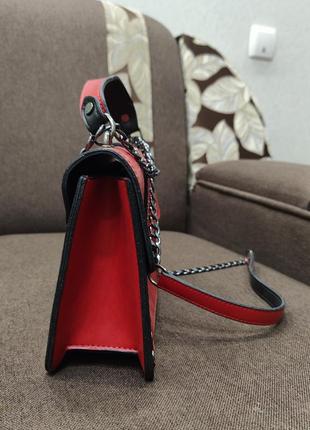 Червона сумка сумочка клатч недорого купити крос боді3 фото