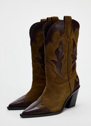 Ковбойские сапоги zara