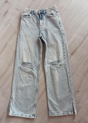 Стильні джинси wide leg з розрізами denim co 10-11років