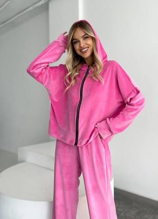 Жіночий велюровий костюм кофта + штани, женский велюровый костюм кофта + штани2 фото