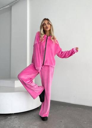 Жіночий велюровий костюм кофта + штани, женский велюровый костюм кофта + штани6 фото