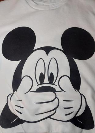Кофта теплая на девочку микки маус свитшот disney