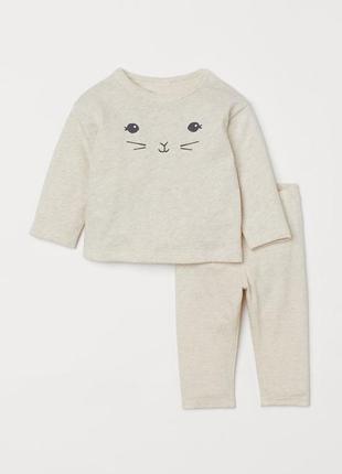 Набір світшот + лосини h&m на дівчинку 2-3 роки 98 см топ легінси лонгслів hm