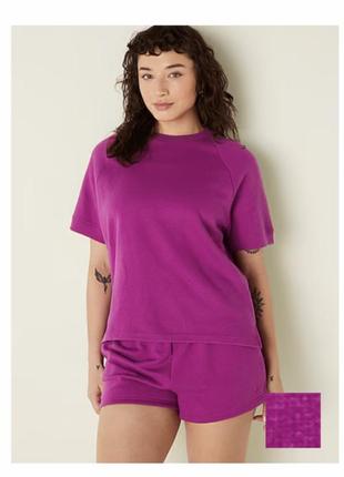 Костюм футболка и шорты на флисе pink от victoria secret