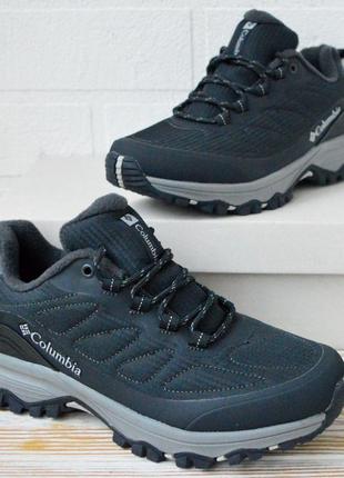 Columbia gore-tex кроссовки кеды мужские коламибия термо теплые осенние зимние гортекс водонепроницаемые отменное качество ботинки серые евро зима