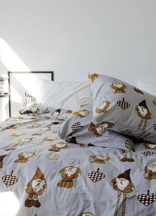 Новорічна фланелева полуторна двухспальна євро сімейна постільна білизна 
новорічний двухспальний полуторний євро сімейний  комплект постільної8 фото