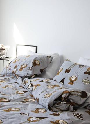 Новорічна фланелева полуторна двухспальна євро сімейна постільна білизна 
новорічний двухспальний полуторний євро сімейний  комплект постільної6 фото