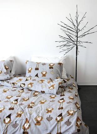 Новорічна фланелева полуторна двухспальна євро сімейна постільна білизна 
новорічний двухспальний полуторний євро сімейний  комплект постільної7 фото