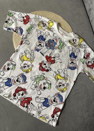 Nickelodeon pepco коттоновая футболка paw patrol плечи приспущены