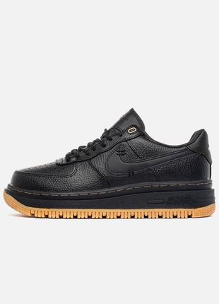 Мужские кроссовки nike air force 1 low luxe black на осень premium качества, стильные и удобные кроссовки на каждый день